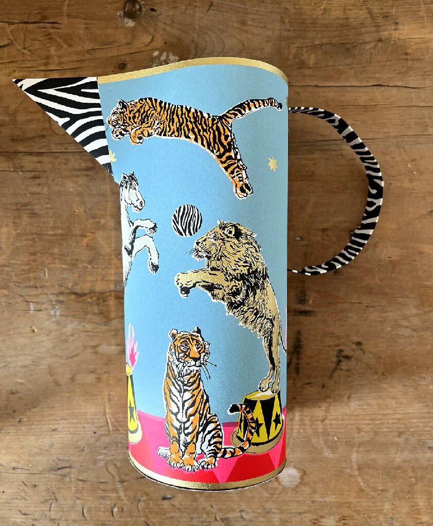 Circus Screenprinted Paper Jug (Handmade) - Image 2