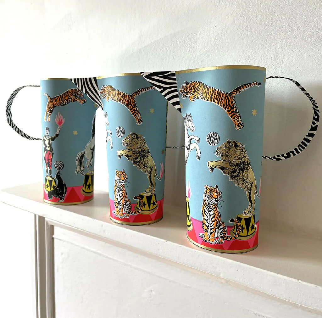 Circus Screenprinted Paper Jug (Handmade) - Image 7