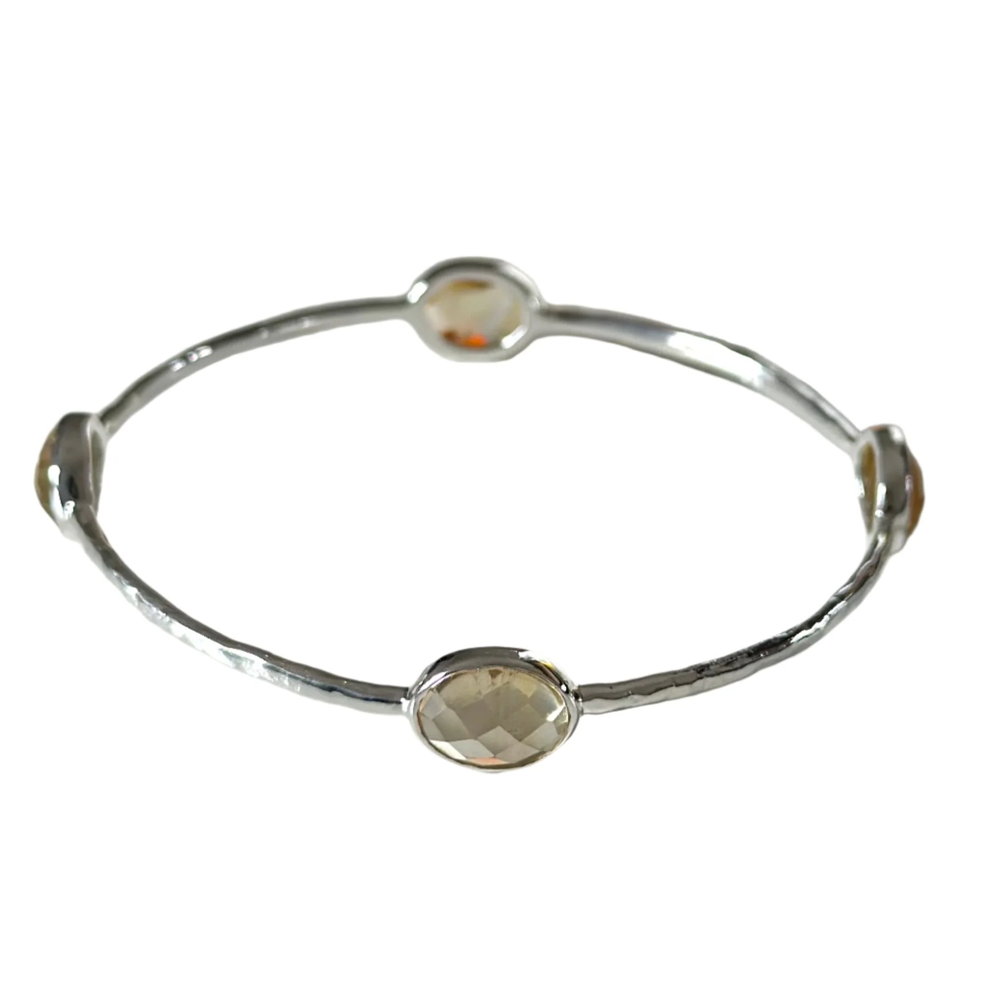Citrine Gemstone Bangle in Sterling Silver - Image 2