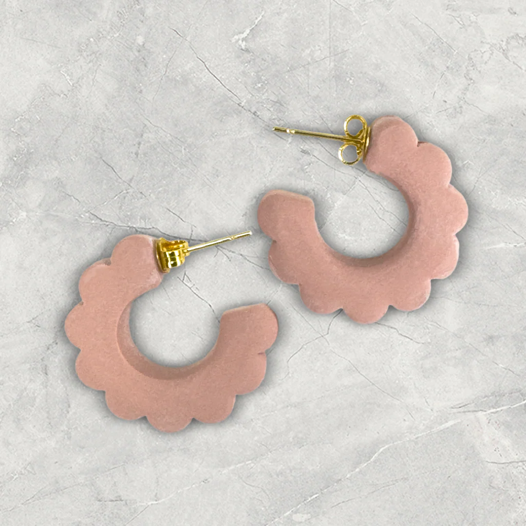 Cloud | Blush | Hoop Earrings