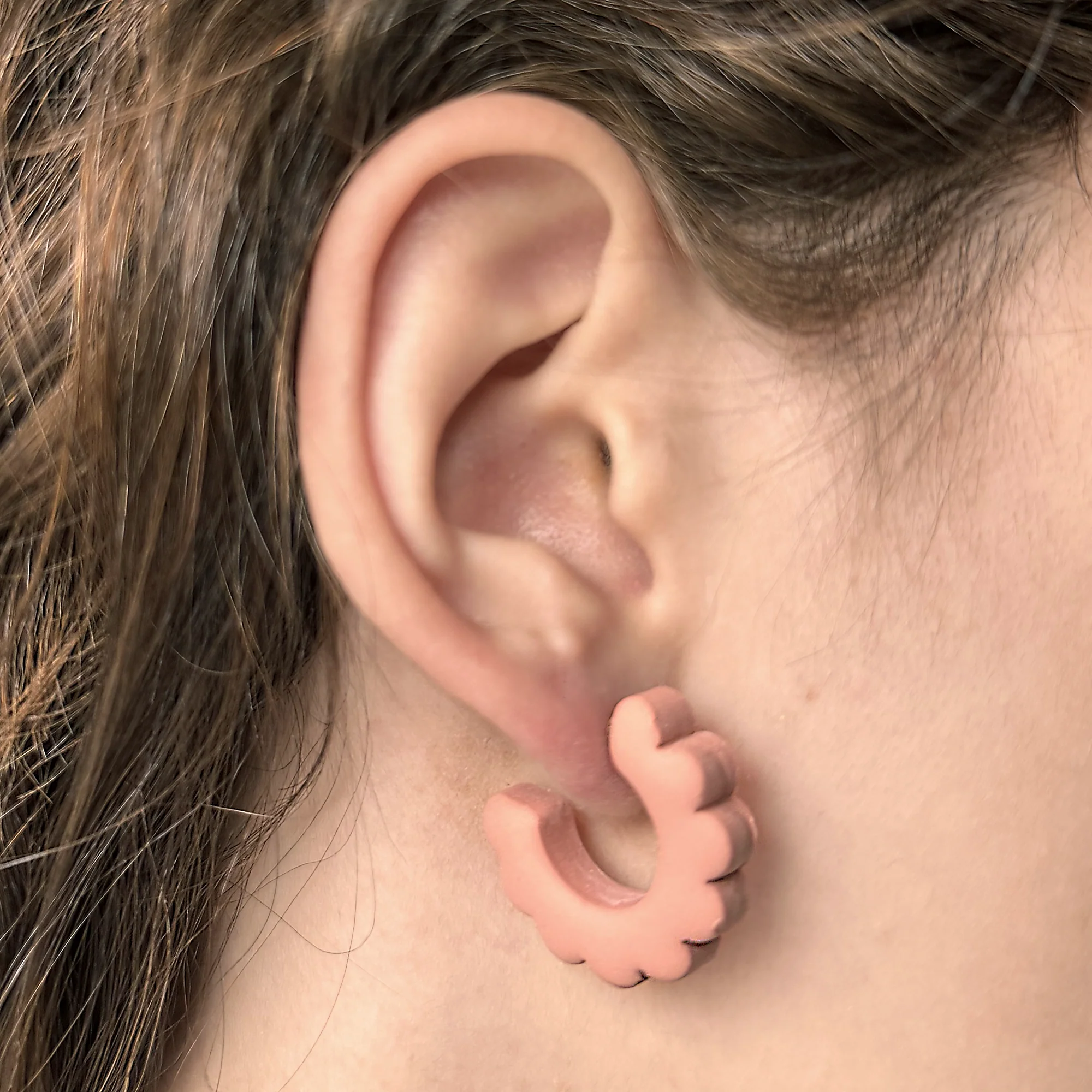 Cloud | Light Terracotta | Hoop Earrings - Image 2