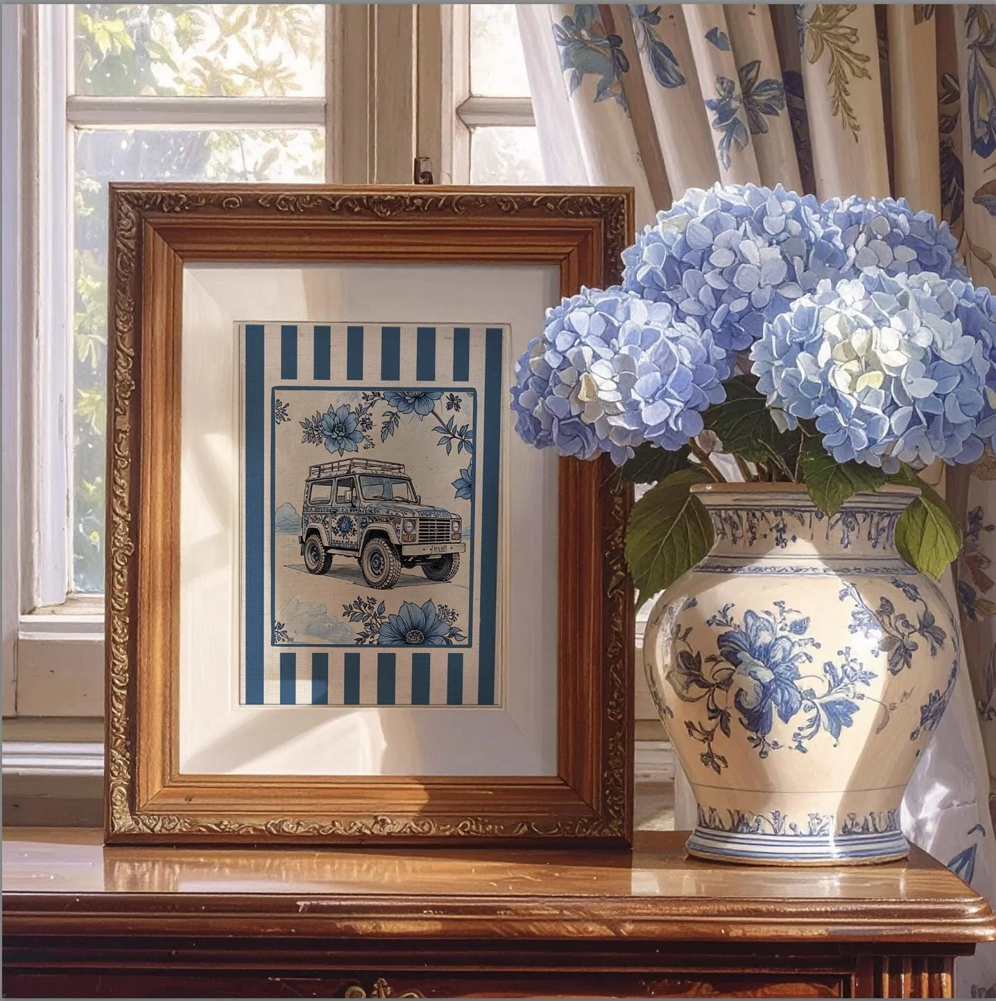 Coastal Art Print Whimsical Illustration Chinoiserie Artwork - Image 3