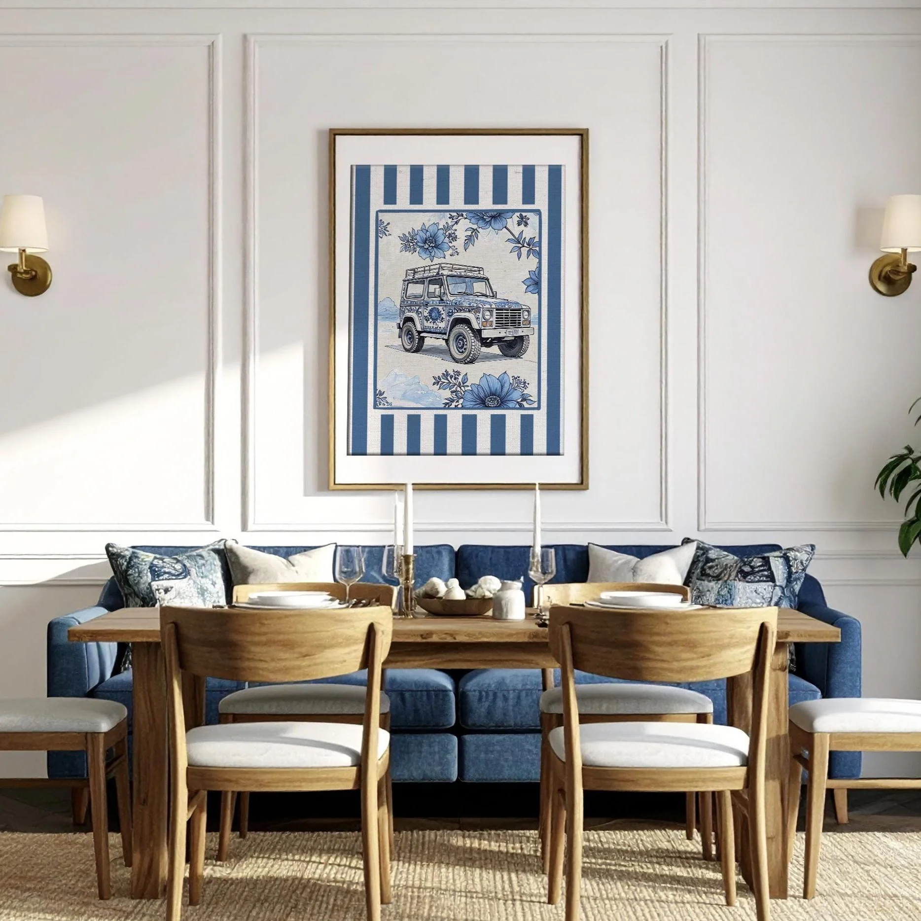 Coastal Art Print Whimsical Illustration Chinoiserie Artwork - Image 4