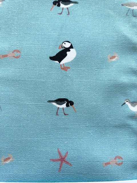 Coastal Birds Tea Towel in Canal Blue - Image 2
