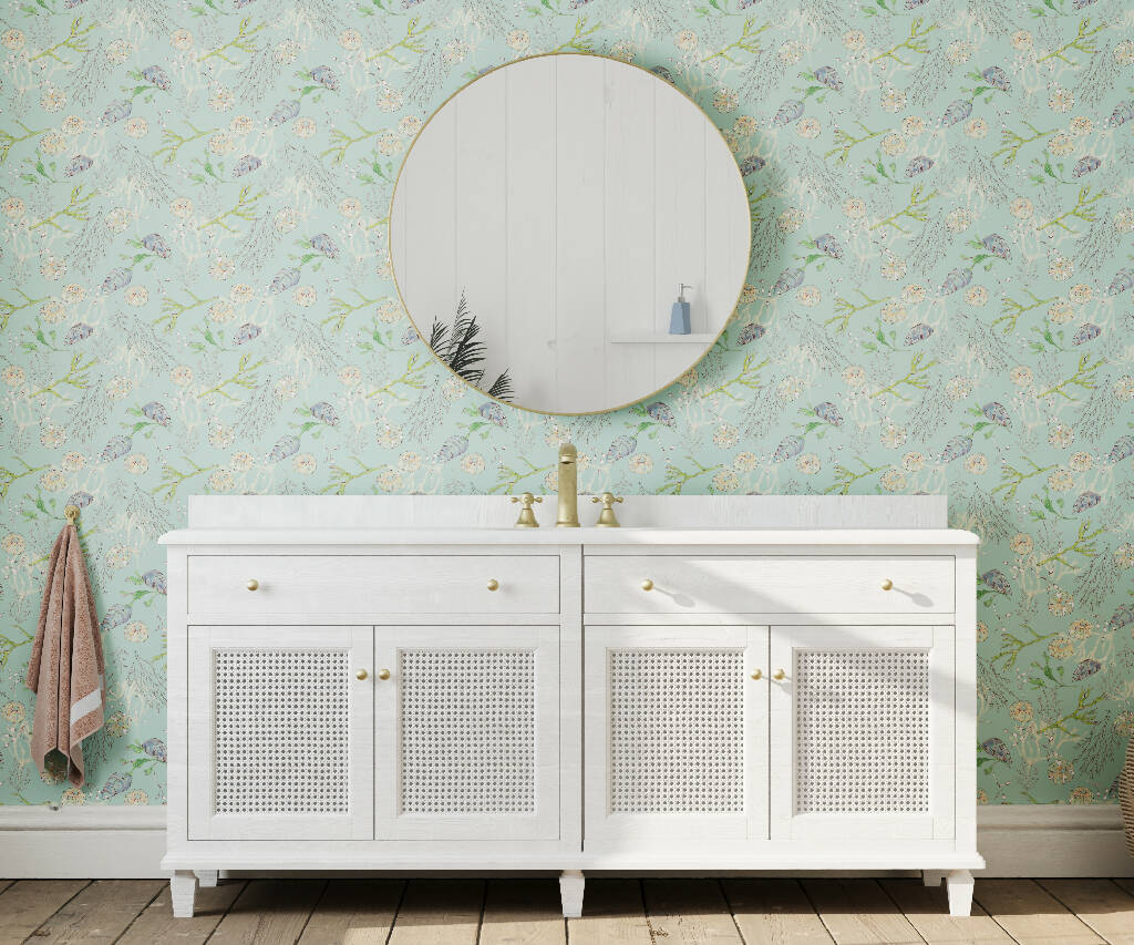Coastal Cove Sustainable Wallpaper: Four Colours - Image 2