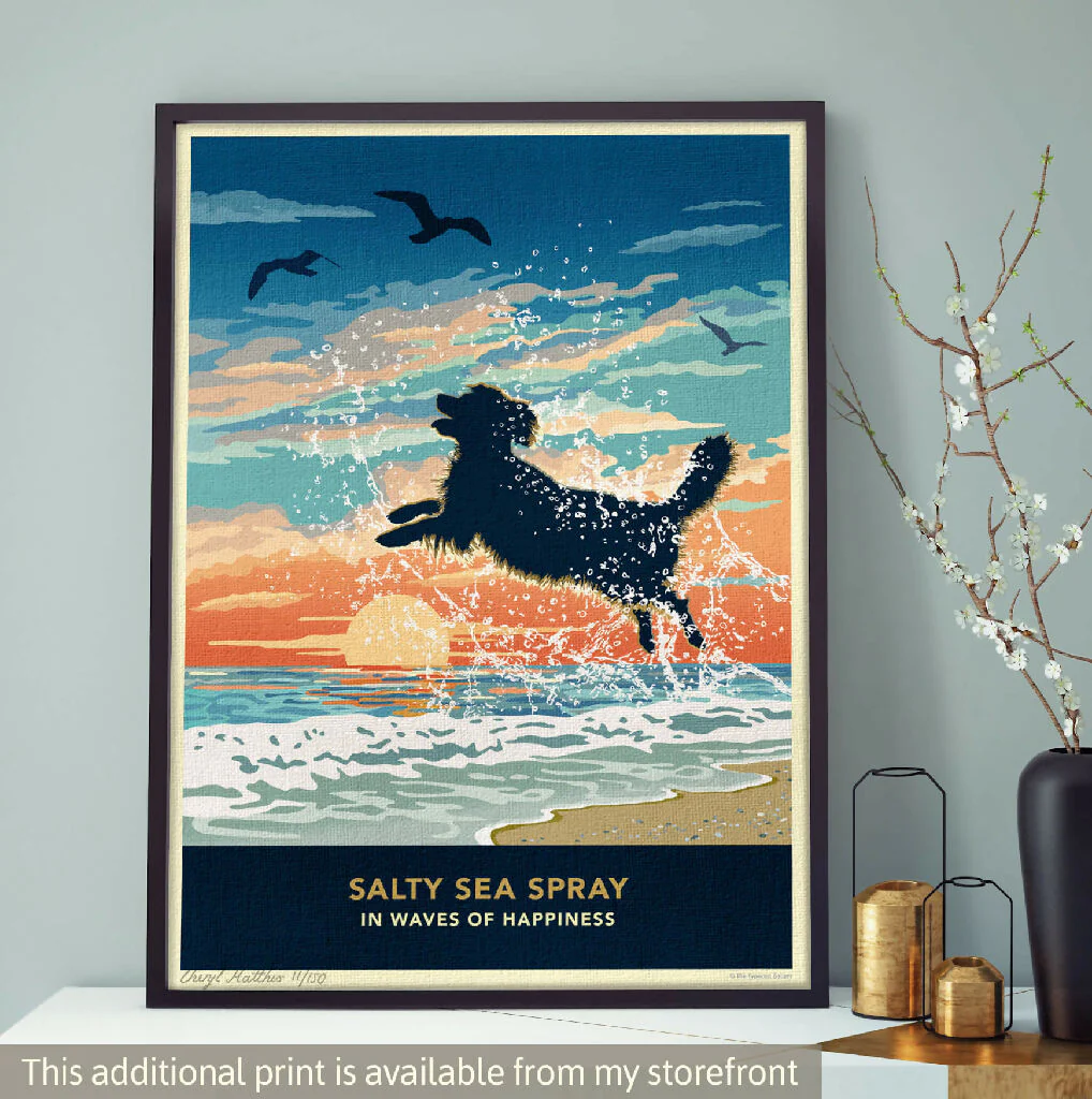 GOLDEN RETRIEVER 'COASTAL SUNRISE’ LIMITED EDITION ART PRINT - Image 10
