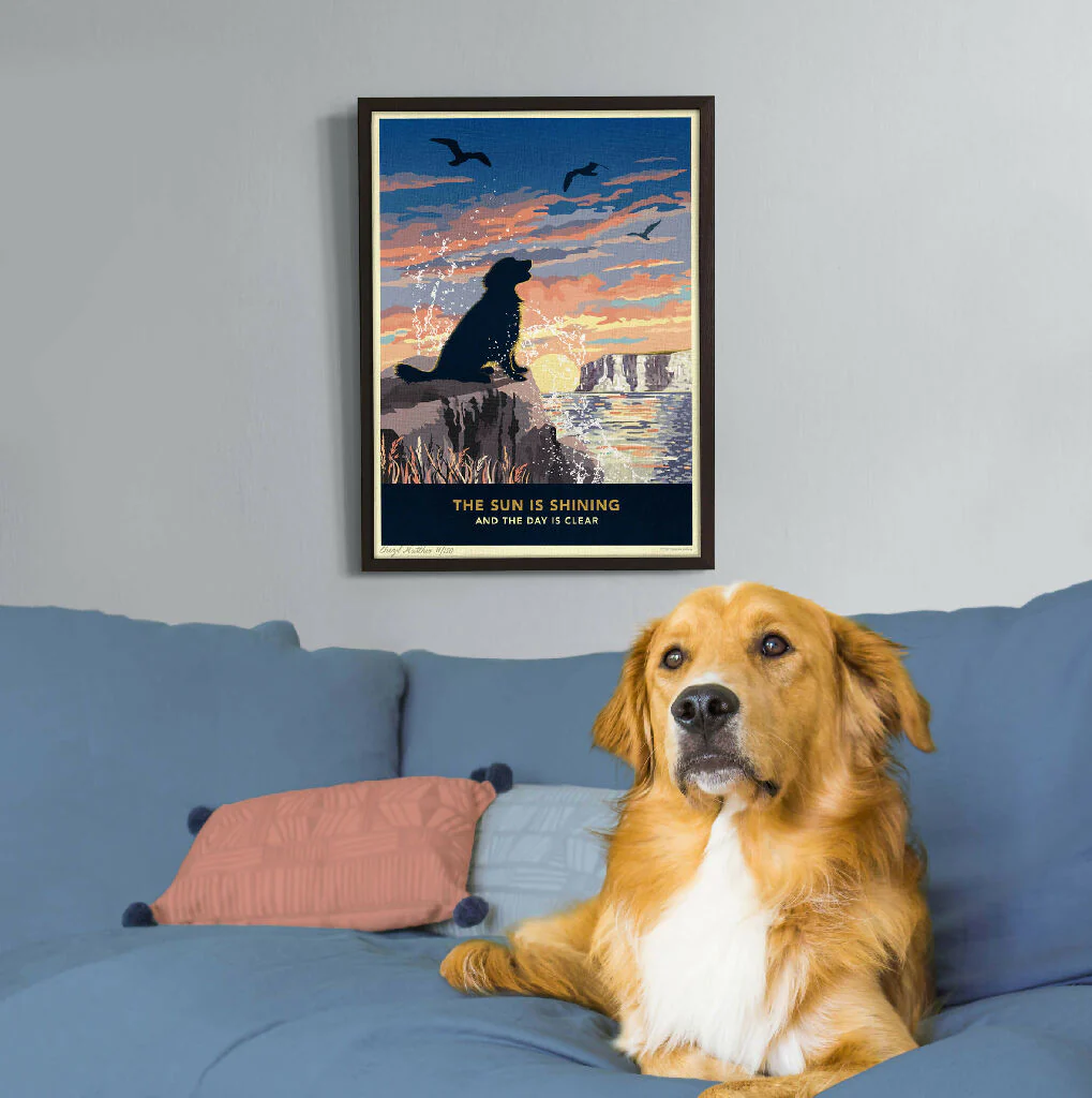 GOLDEN RETRIEVER 'COASTAL SUNRISE’ LIMITED EDITION ART PRINT - Image 2