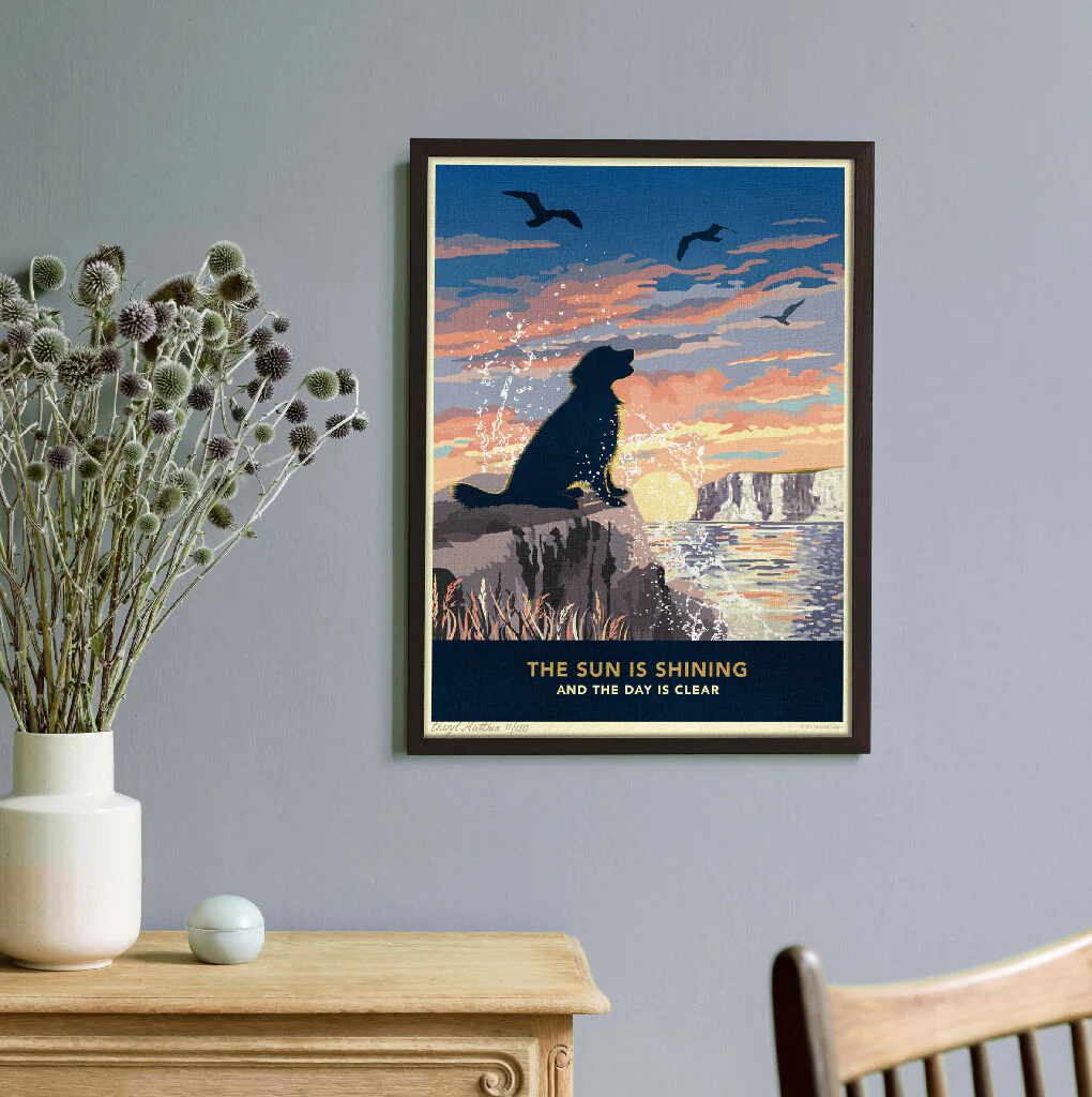 GOLDEN RETRIEVER 'COASTAL SUNRISE’ LIMITED EDITION ART PRINT - Image 3