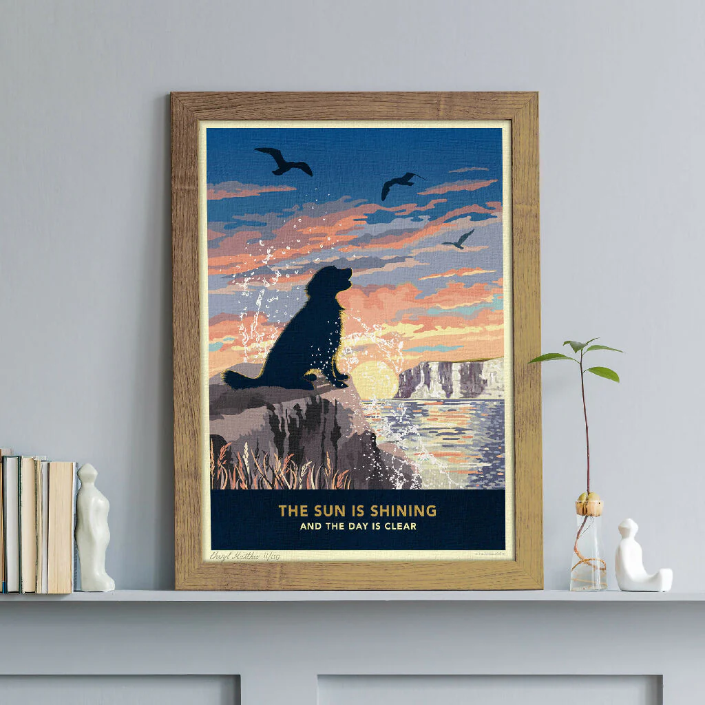 GOLDEN RETRIEVER 'COASTAL SUNRISE’ LIMITED EDITION ART PRINT - Image 4