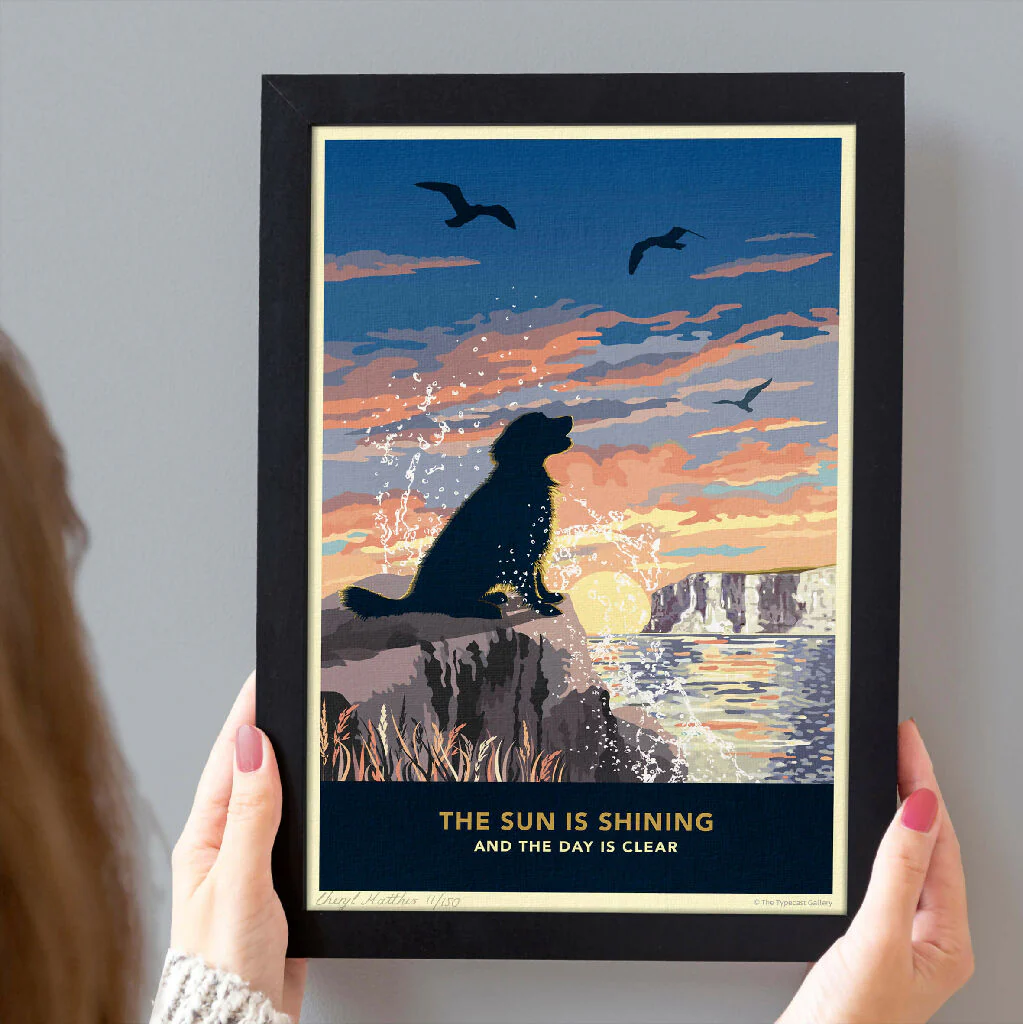 GOLDEN RETRIEVER 'COASTAL SUNRISE’ LIMITED EDITION ART PRINT - Image 5