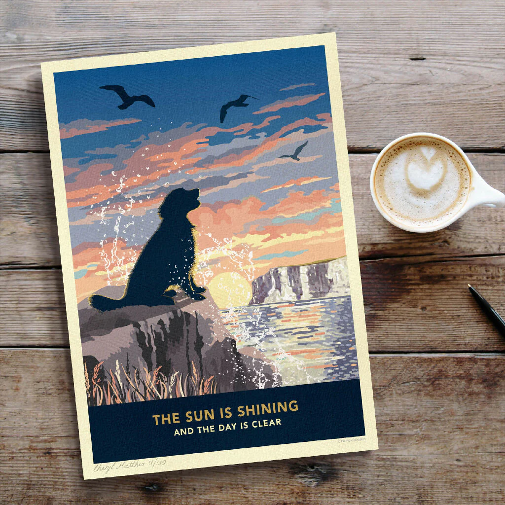 GOLDEN RETRIEVER 'COASTAL SUNRISE’ LIMITED EDITION ART PRINT - Image 7