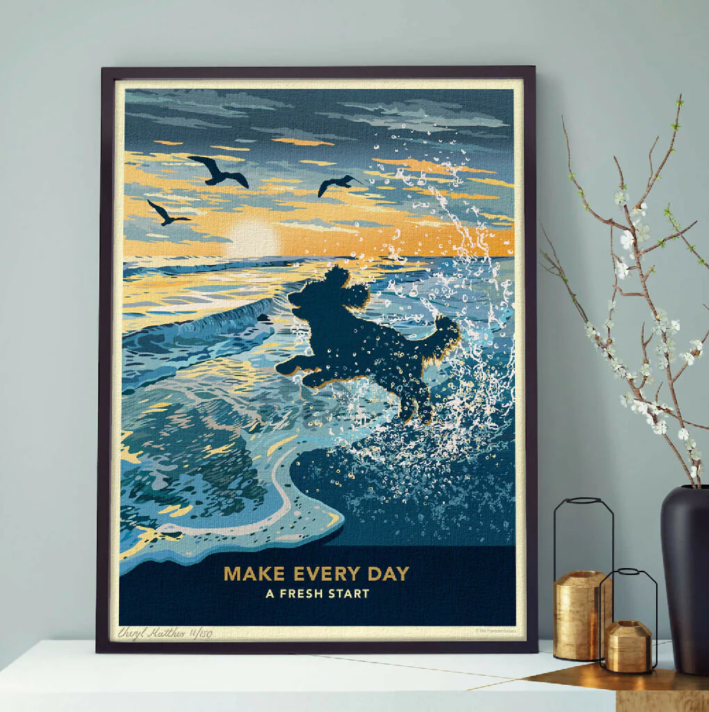 COCKAPOO OR POODLE ‘FRESH START’ LIMITED EDITION ART PRINT