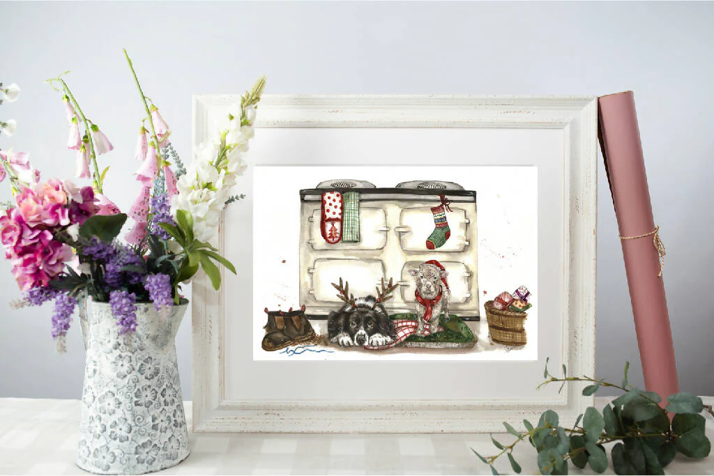 Collie and Lamb by the Aga 'Christmas Morning' Limited Edition Print - Image 2