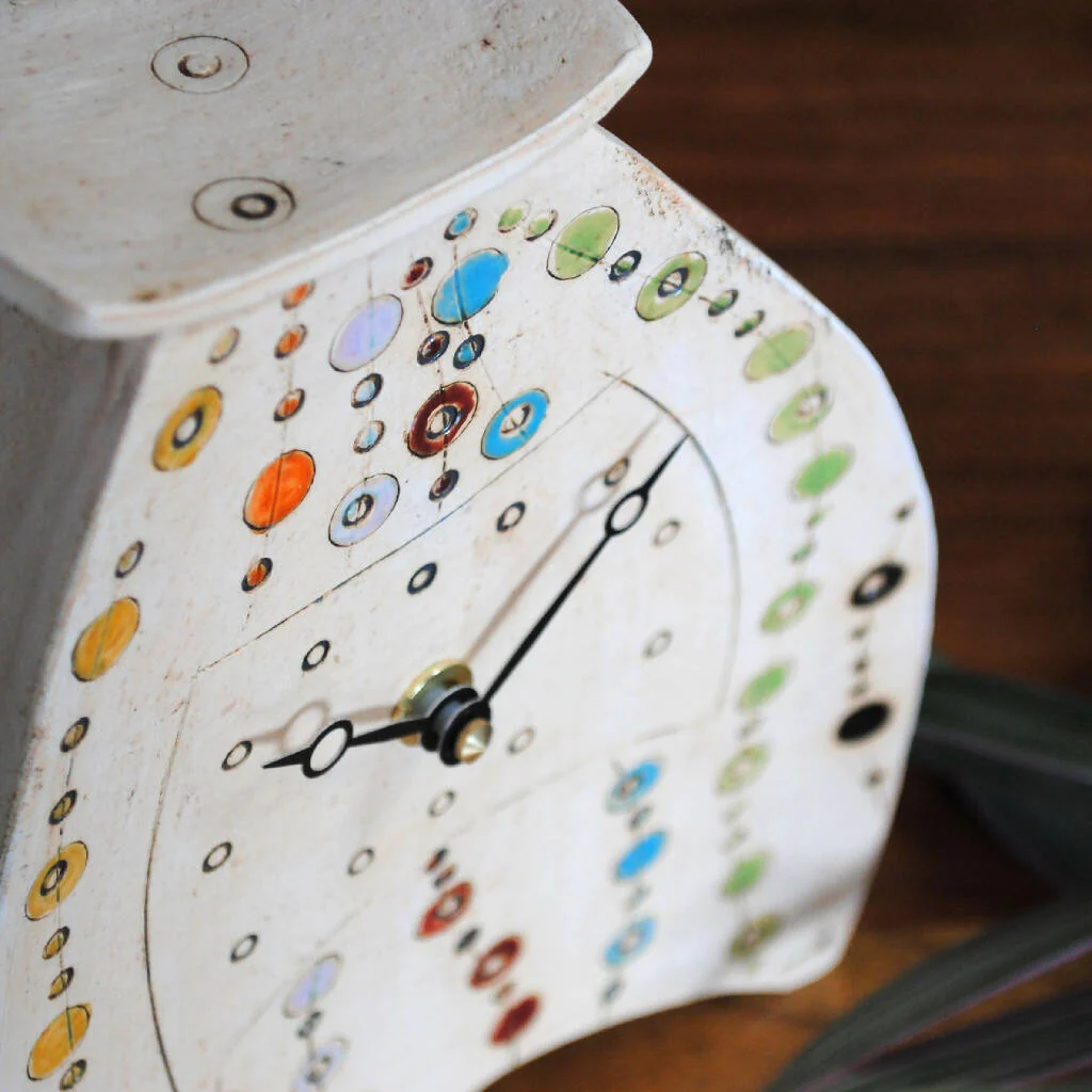 Large Mantel Clock with Colourful Beads - Image 4