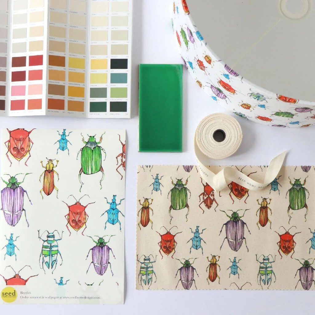 Colourful Beetle Designer Wallpaper - Image 3