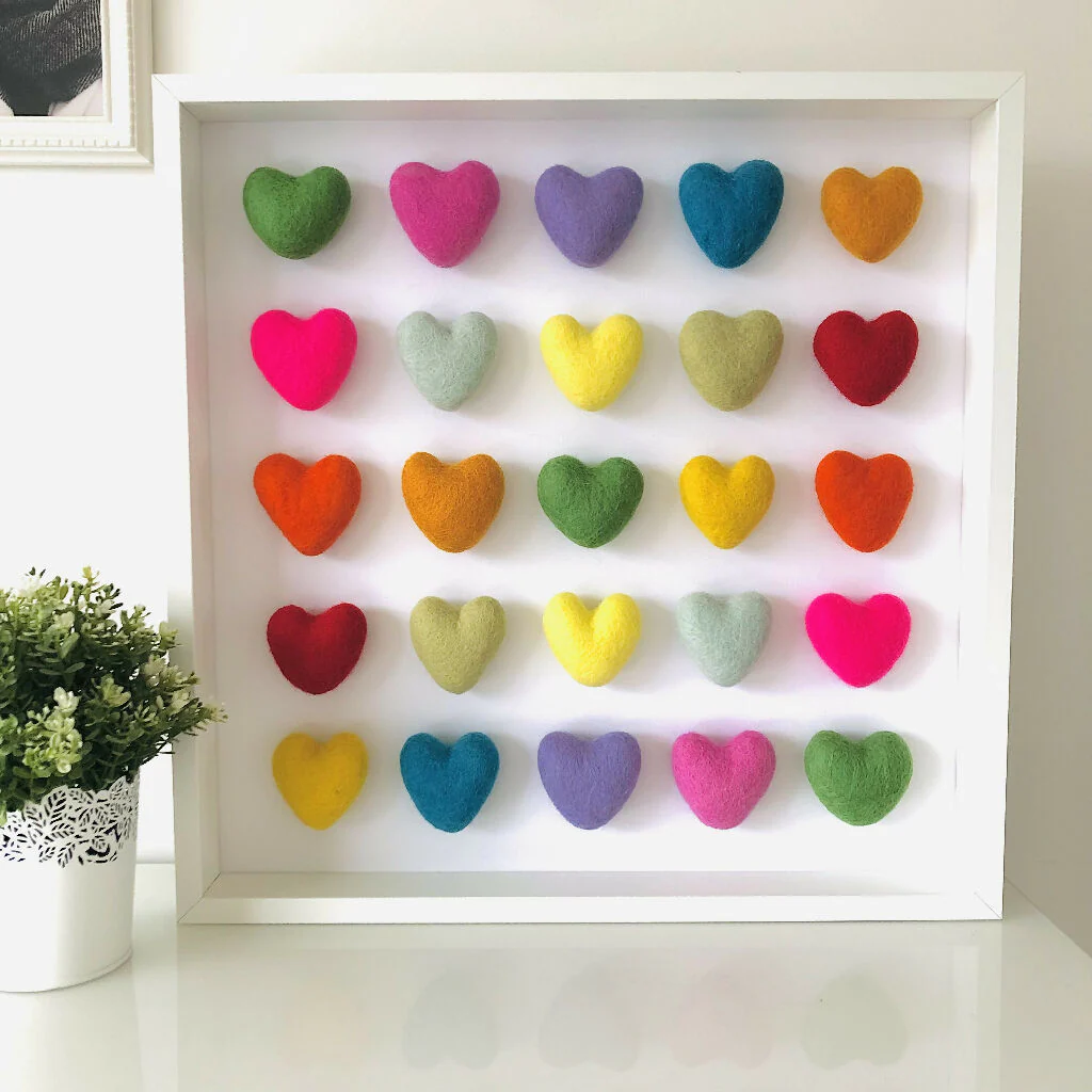 Colourful Hearts - large frame