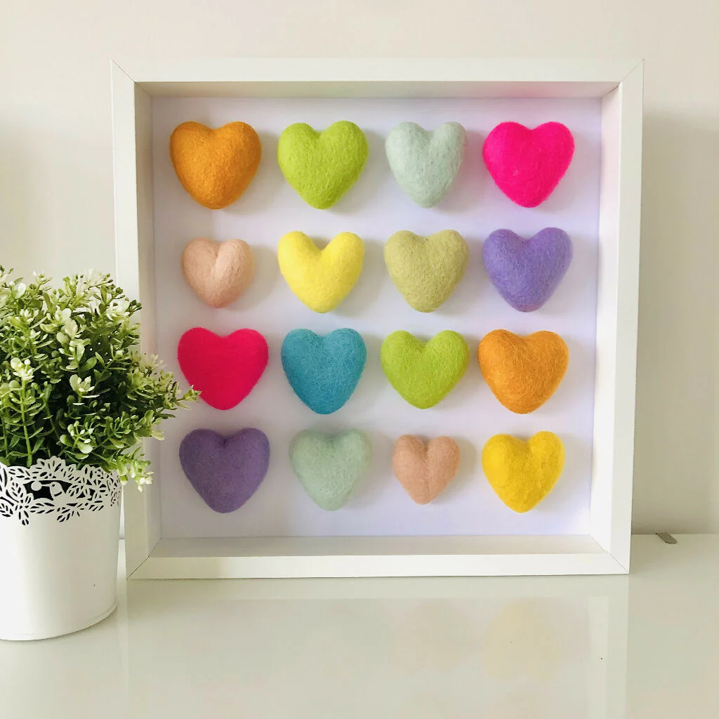 Colourful Hearts - medium frame