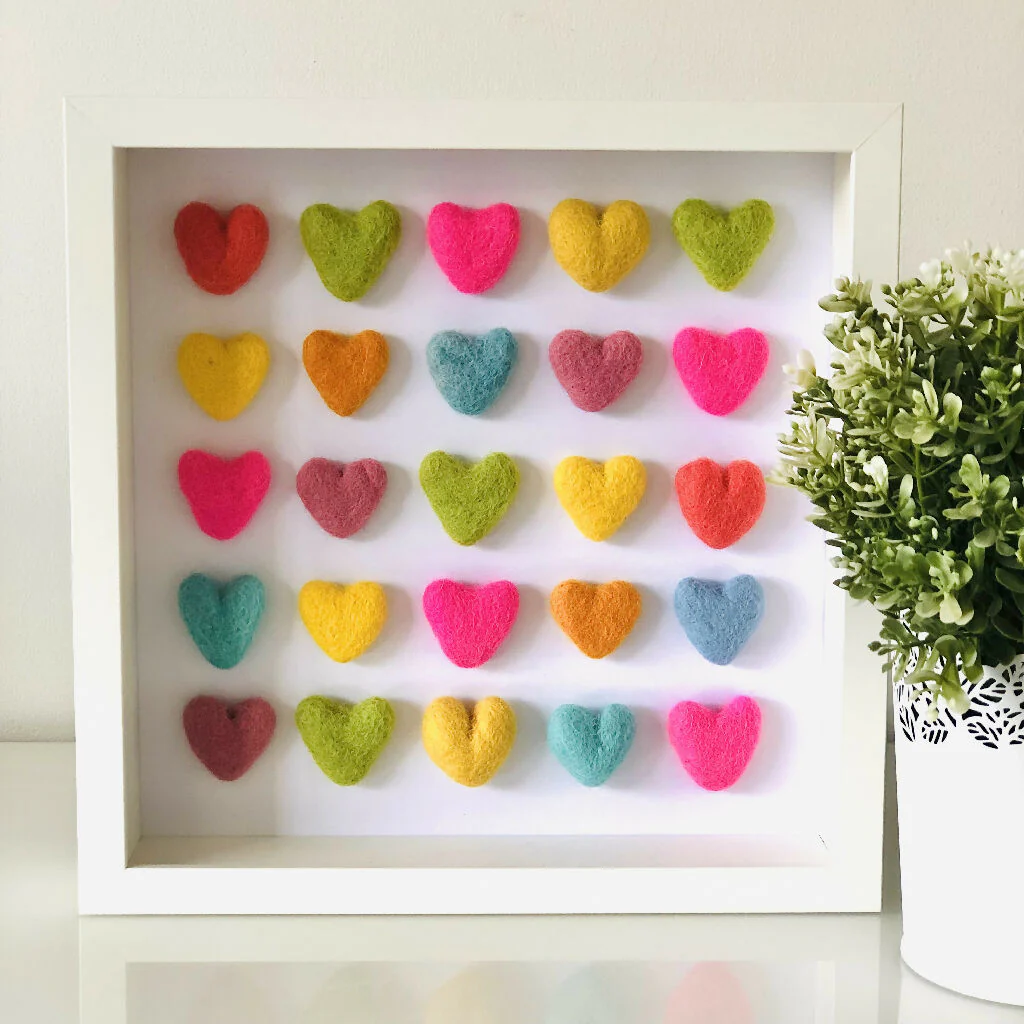 Colourful Hearts - small frame