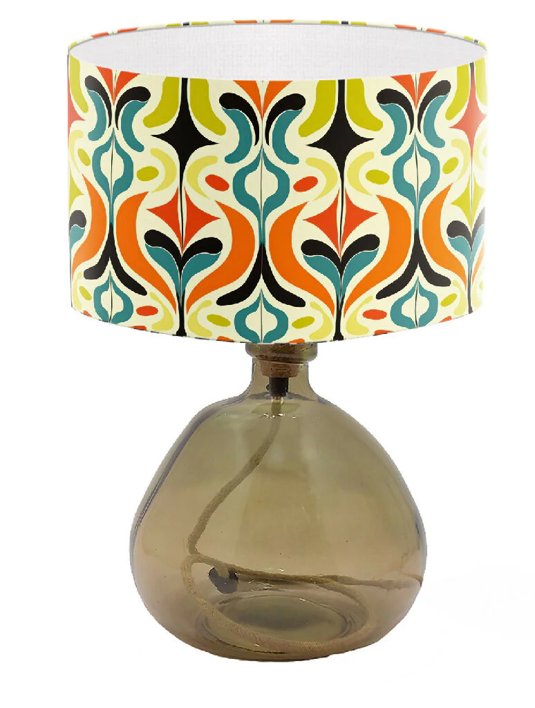 Colourful Retro Style Print Lampshade - Image 4