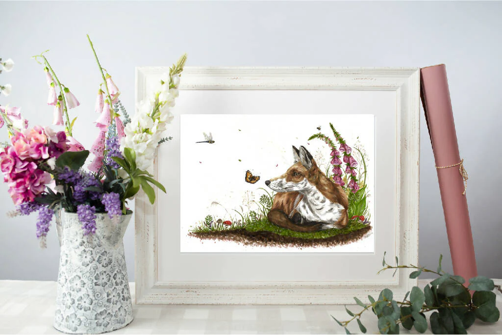 Fox in Foxgloves 'Flynn' Limited Edition Print - Image 2