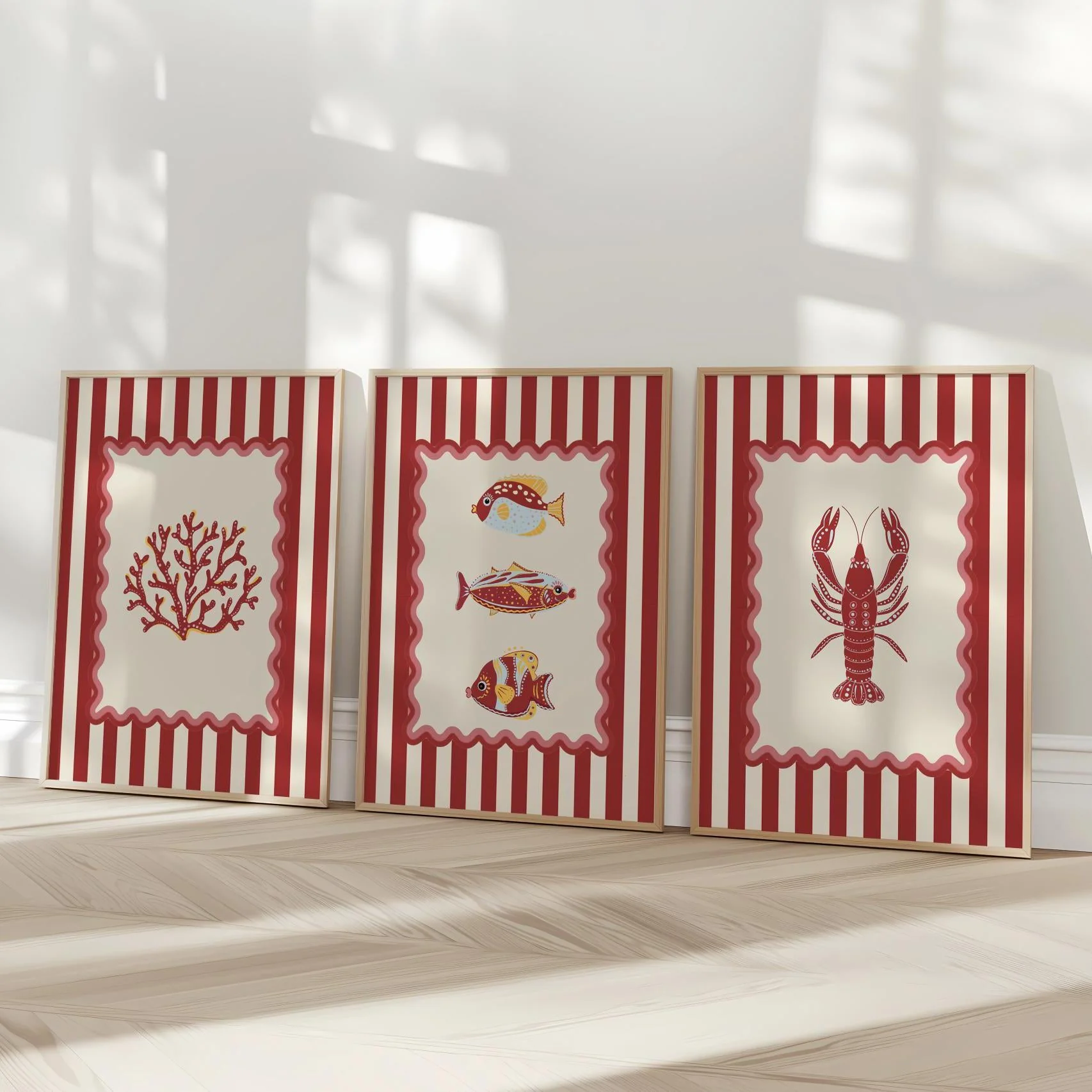 Coral Art Print Nautical Kitchen Wall Art - Image 7