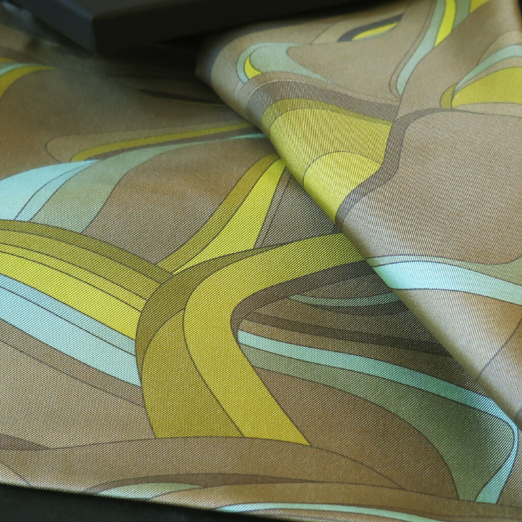 Hand Rolled Silk Scarf | Pure Silk Twill | Cosmic Stream