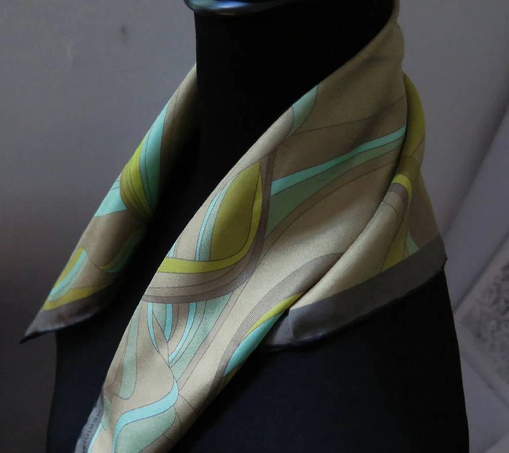 Hand Rolled Silk Scarf | Pure Silk Twill | Cosmic Stream - Image 6