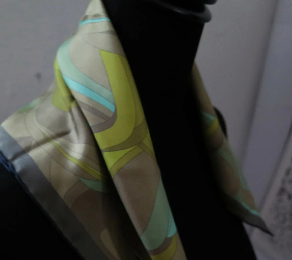 Hand Rolled Silk Scarf | Pure Silk Twill | Cosmic Stream - Image 8