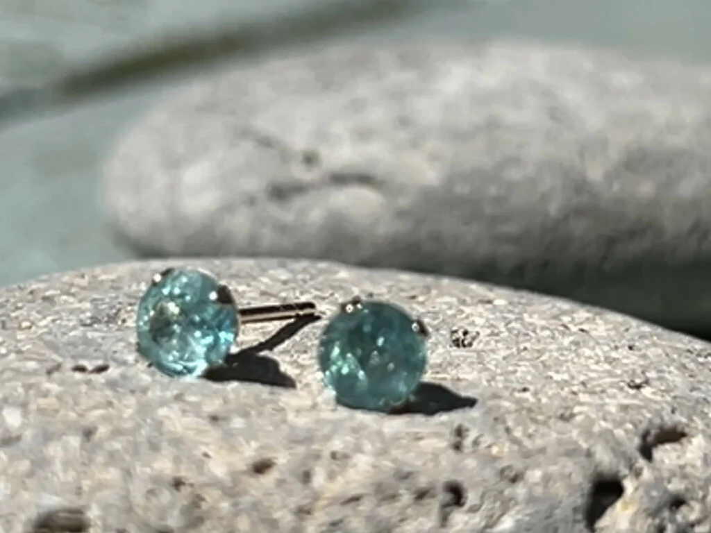 Apatite blue azure Earrings - Image 2