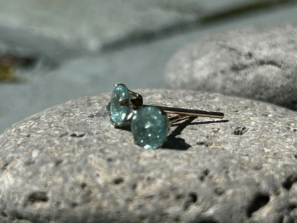 Apatite blue azure Earrings - Image 3