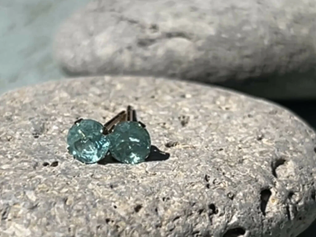 Apatite blue azure Earrings - Image 4