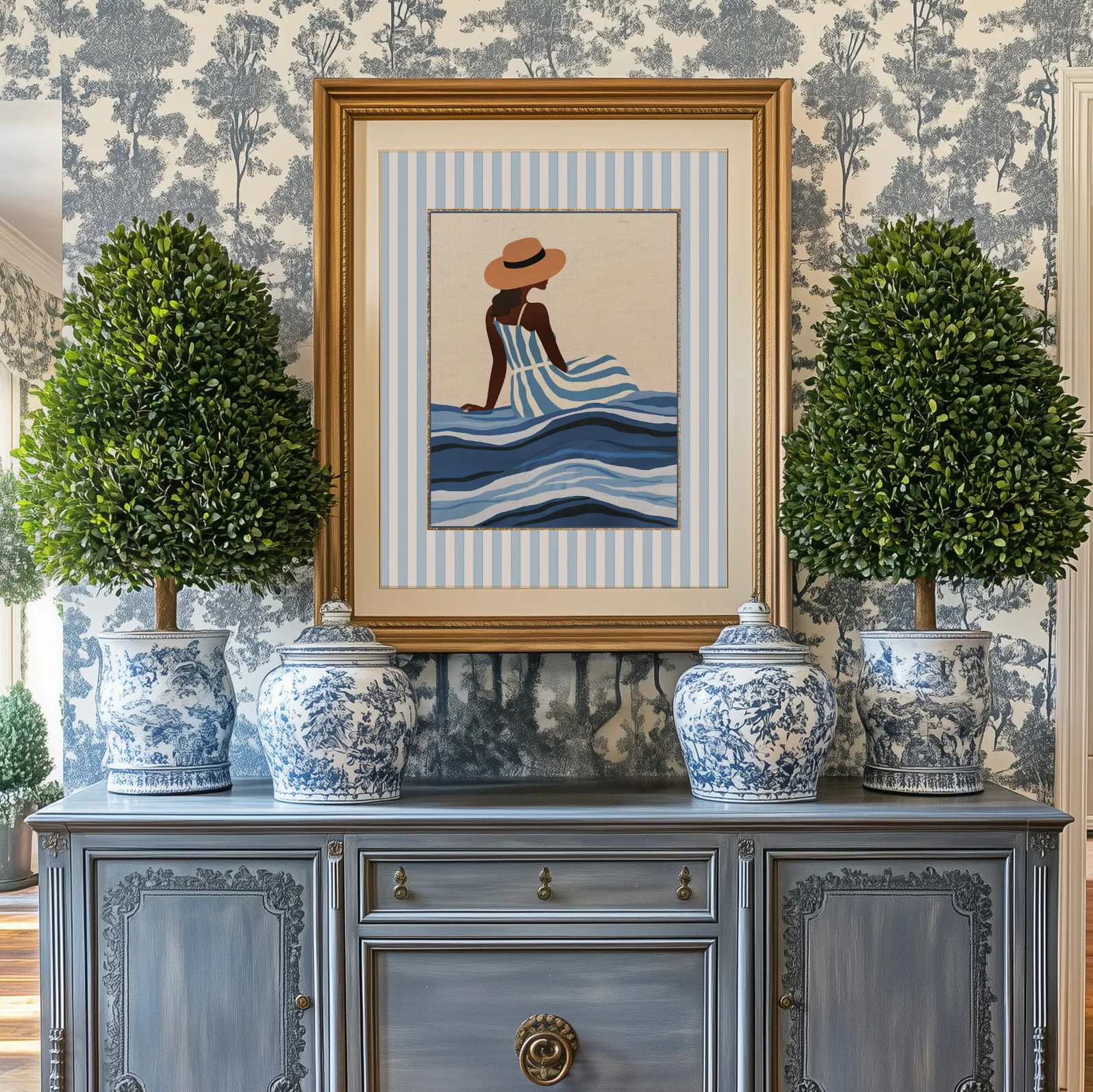 Cote d' Azur Artwork Beach House Collection Gallery Set of 3 Coastal Wall Art - Image 15