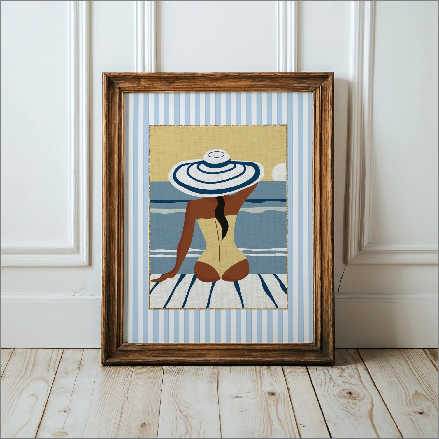Cote d' Azur Artwork Beach House Collection Gallery Set of 3 Coastal Wall Art - Image 8