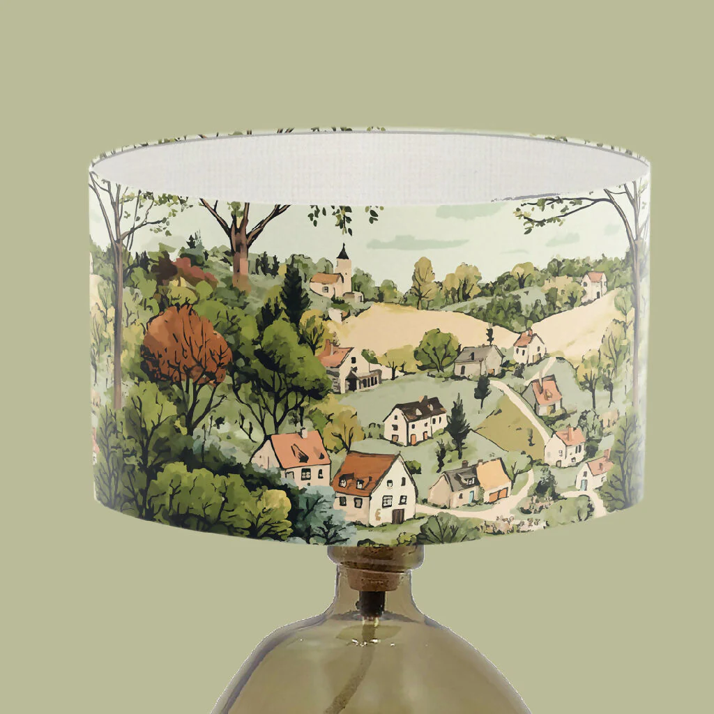 'Cotswolds' Countryside Illustrative Lampshade - Image 3