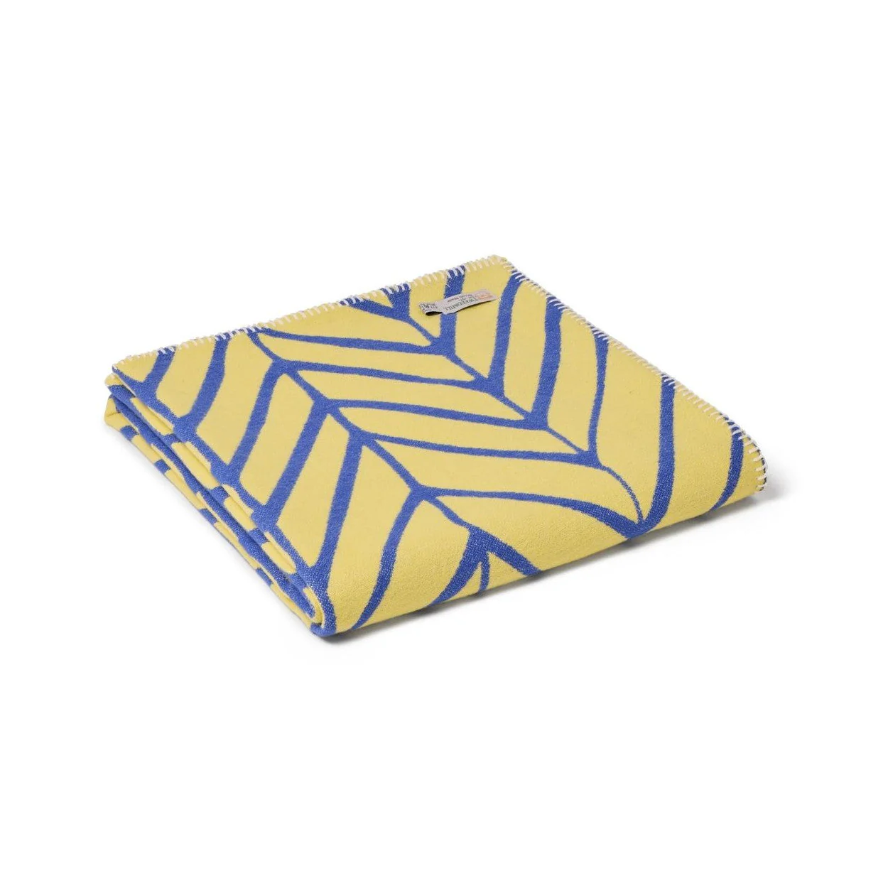 Cotton Nordic Yellow & Lavender Throw - Image 2