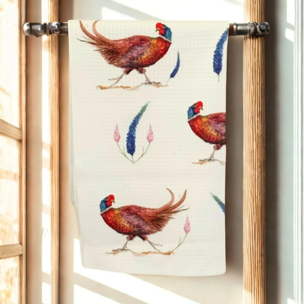 Pheasant Tea Towel - Country Collection - Image 2