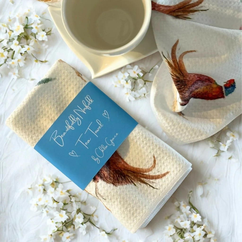Pheasant Tea Towel - Country Collection - Image 3