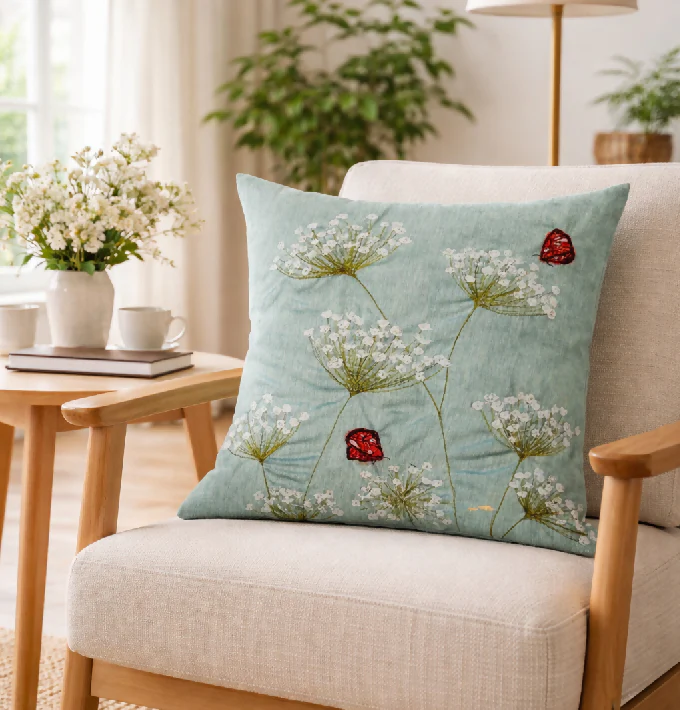Cow Parsley Luxury Cushion