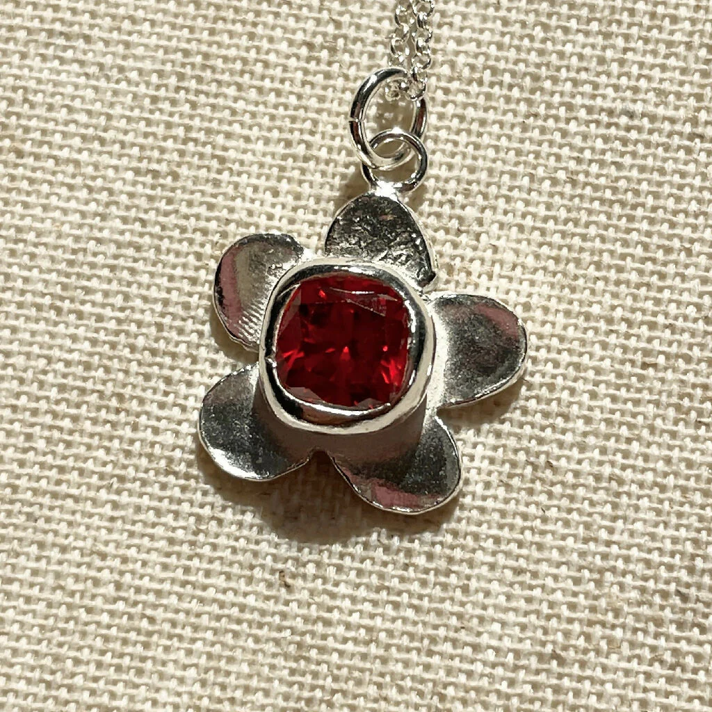 Precious Flower Solid Silver Pendants - Image 3