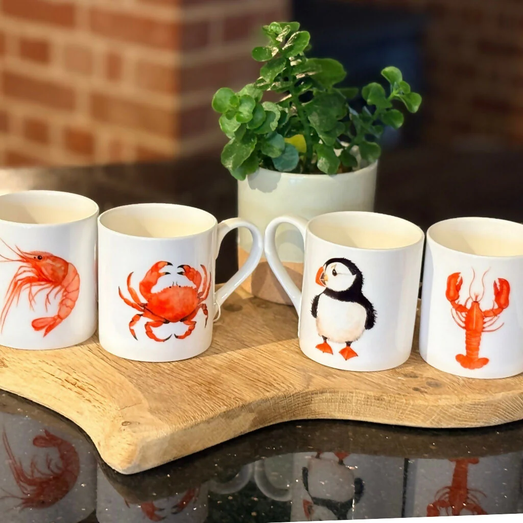 Crab Bone China Mug - Coastal Collection - Image 2