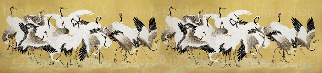 Crane Bird Fine Art Print Lampshade - Image 3