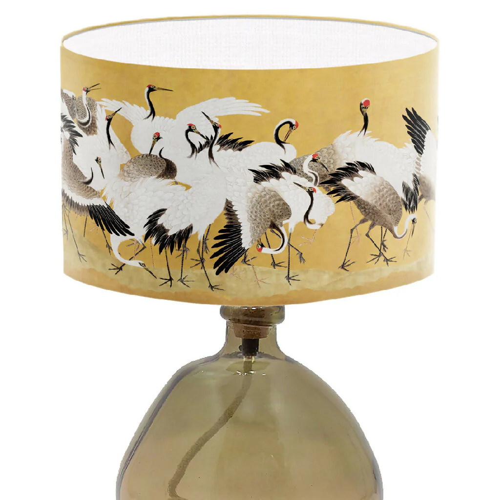 Crane Bird Fine Art Print Lampshade - Image 5