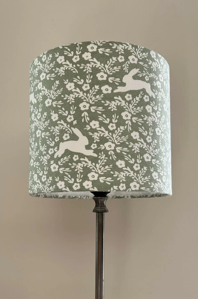'Cream Hares & Flowers' Lampshade - Image 3