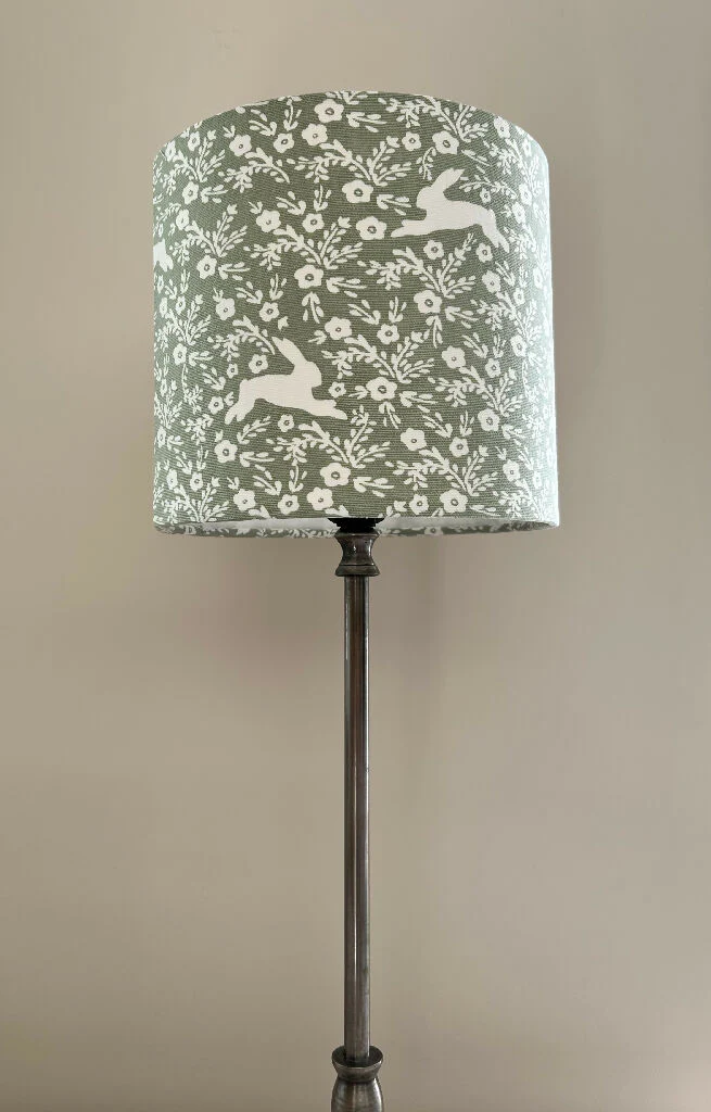 'Cream Hares & Flowers' Lampshade - Image 4
