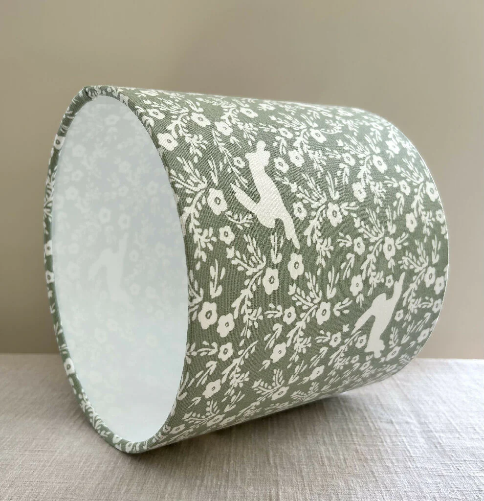 'Cream Hares & Flowers' Lampshade - Image 5
