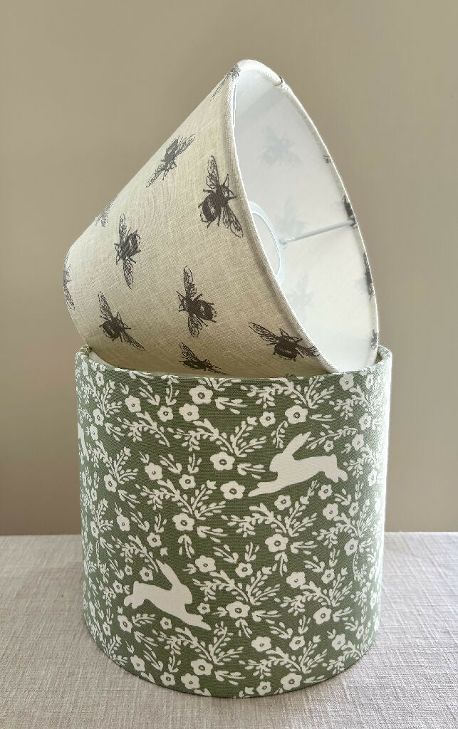 'Cream Hares & Flowers' Lampshade - Image 6