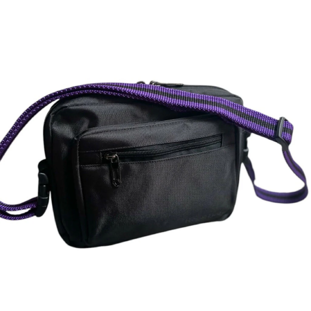 Crossbody Dog Walking Bag in Black with 2 strap options - Image 5