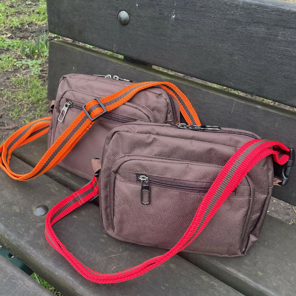 Crossbody Dog Walking Bag in Brown with 3 strap options - Image 3