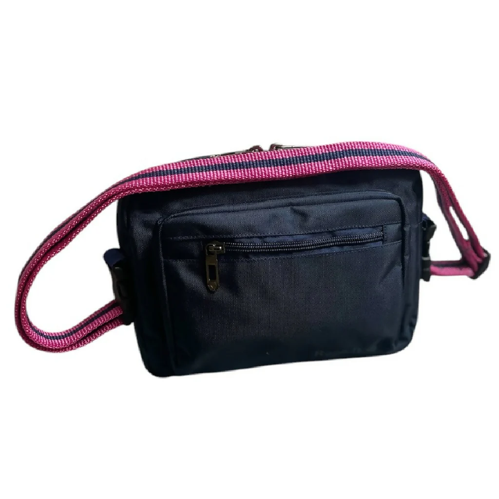 Crossbody Dog Walking Bag in Navy with 3 strap options - Image 4