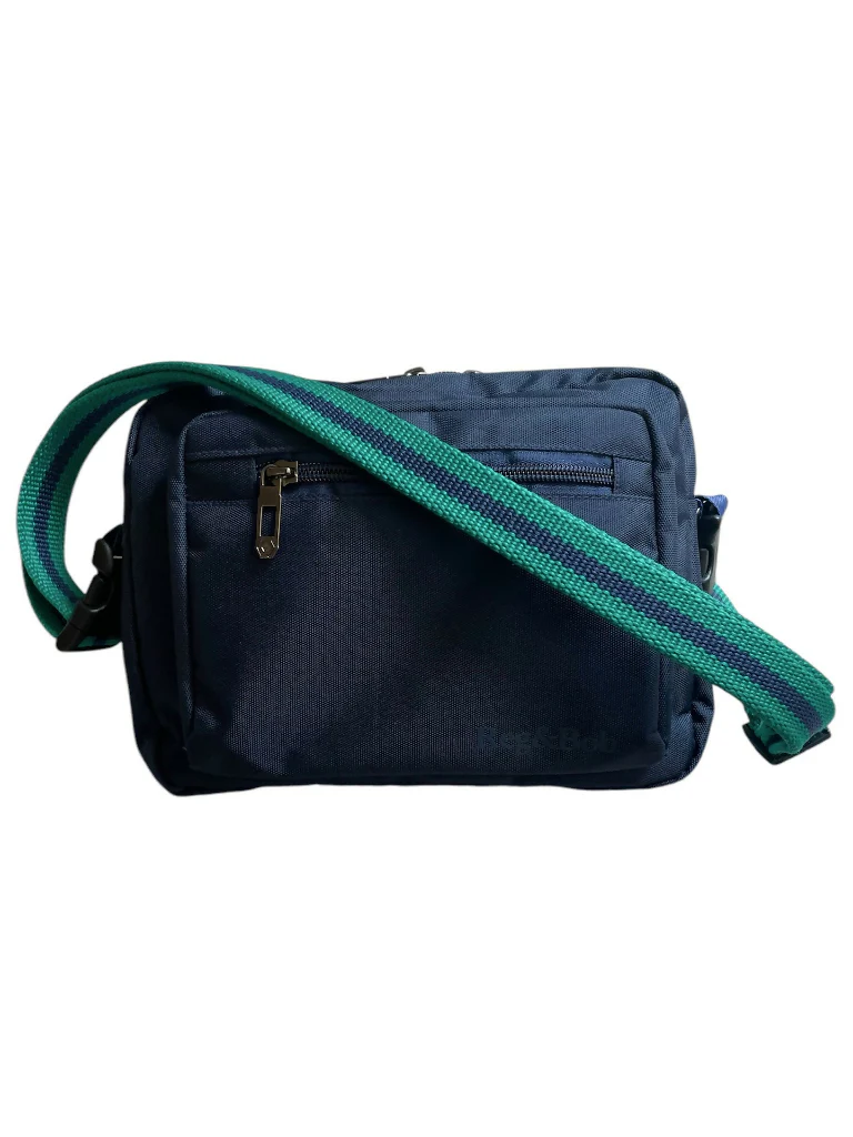Crossbody Dog Walking Bag in Navy with 3 strap options - Image 6